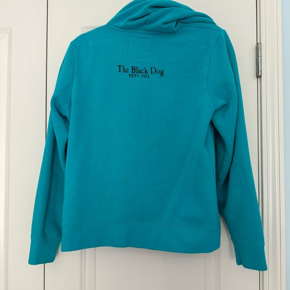 The Black Dog Ladies Classic Full Zip Hoodie - Blue - Picture 4 of 10